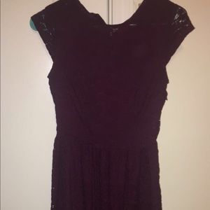 Dark Purple Lace Dress